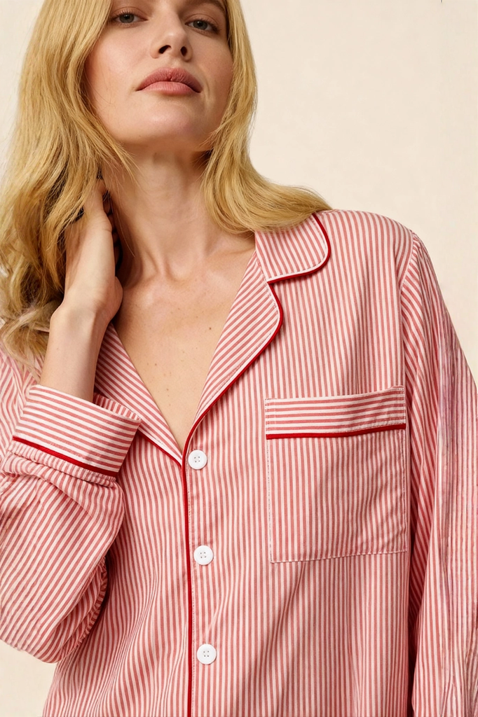 Red Stripe Sleep Set