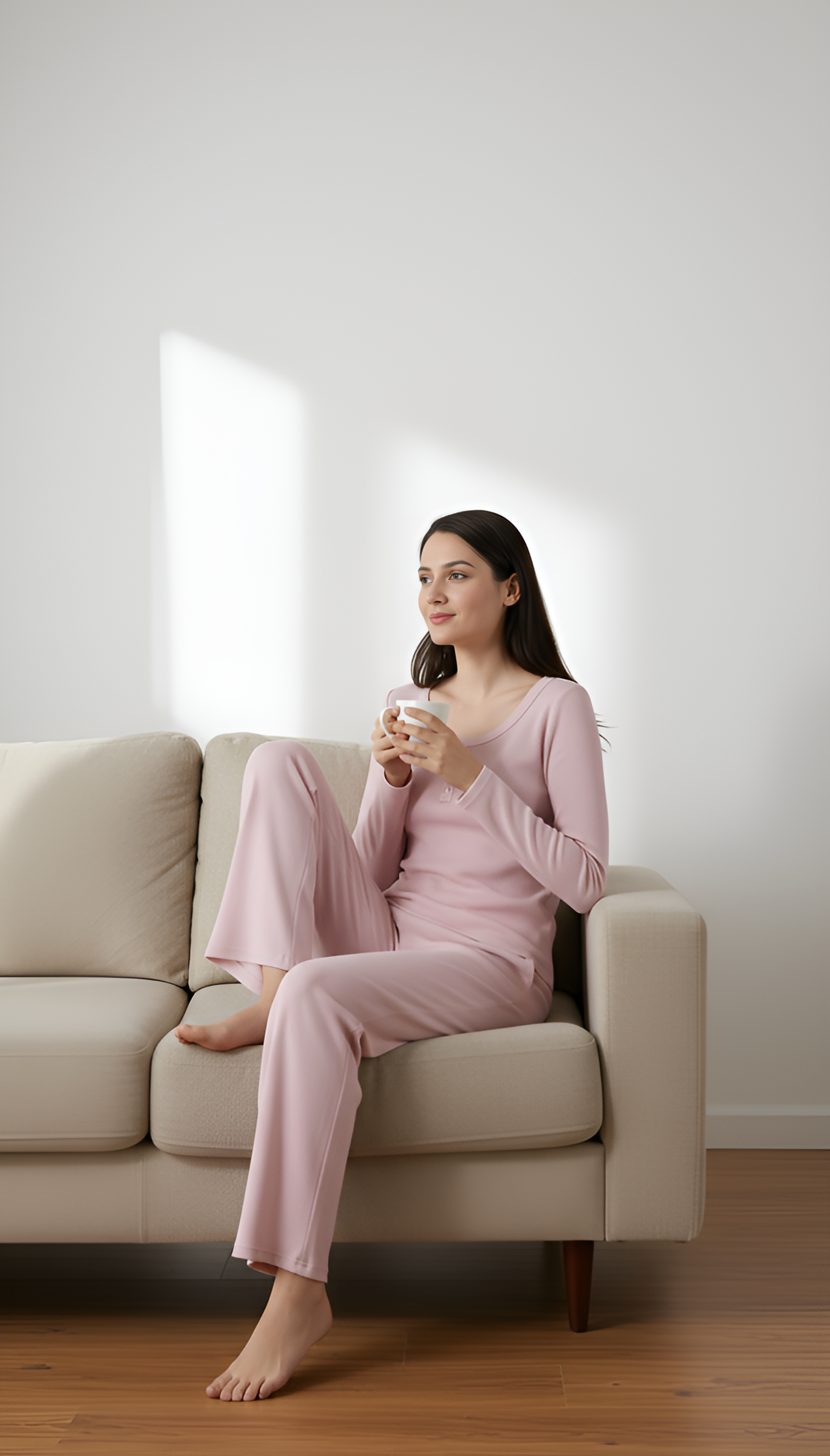 Ribbed Knit Lounge Pajama Set