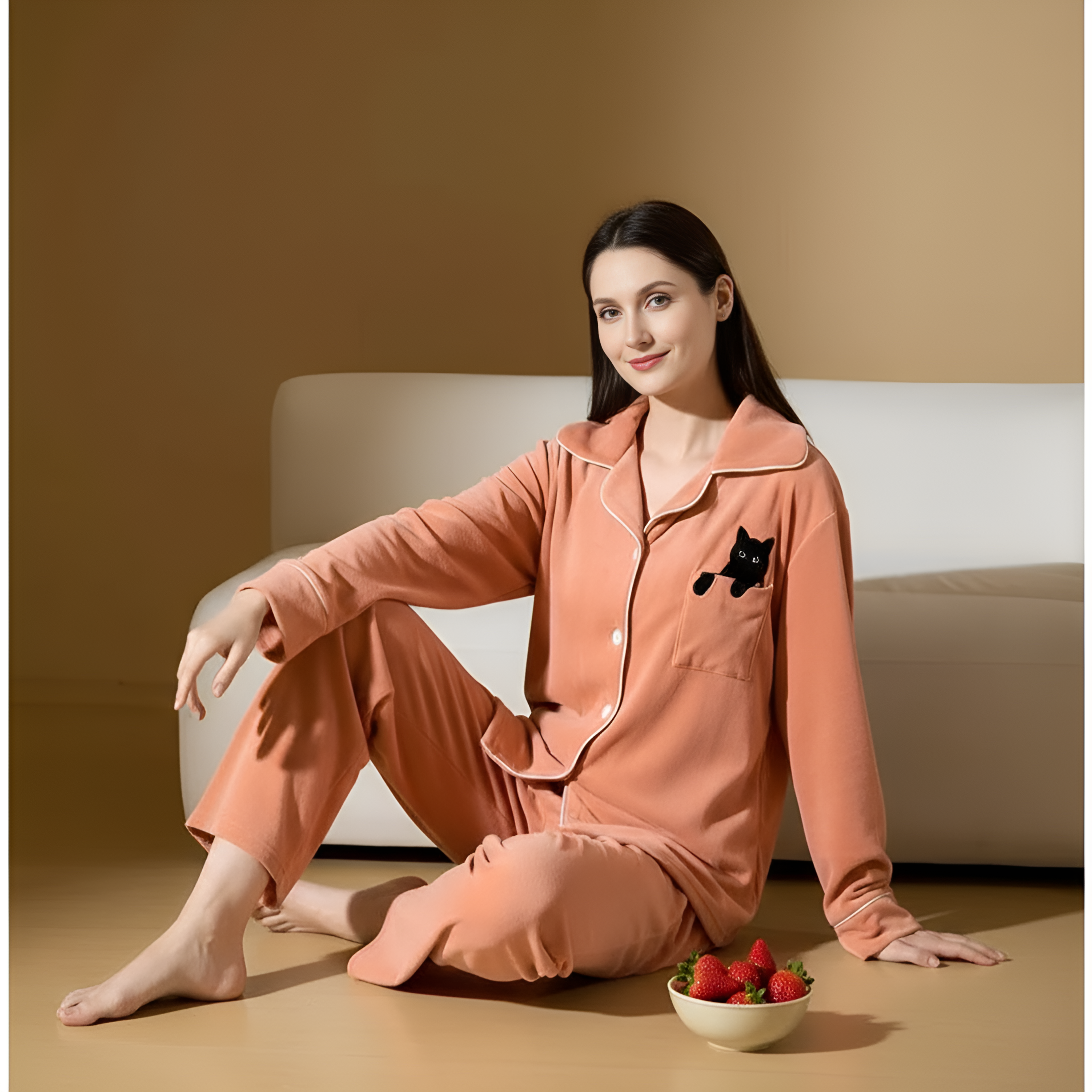 CozyHeart Flannel Pajama Set