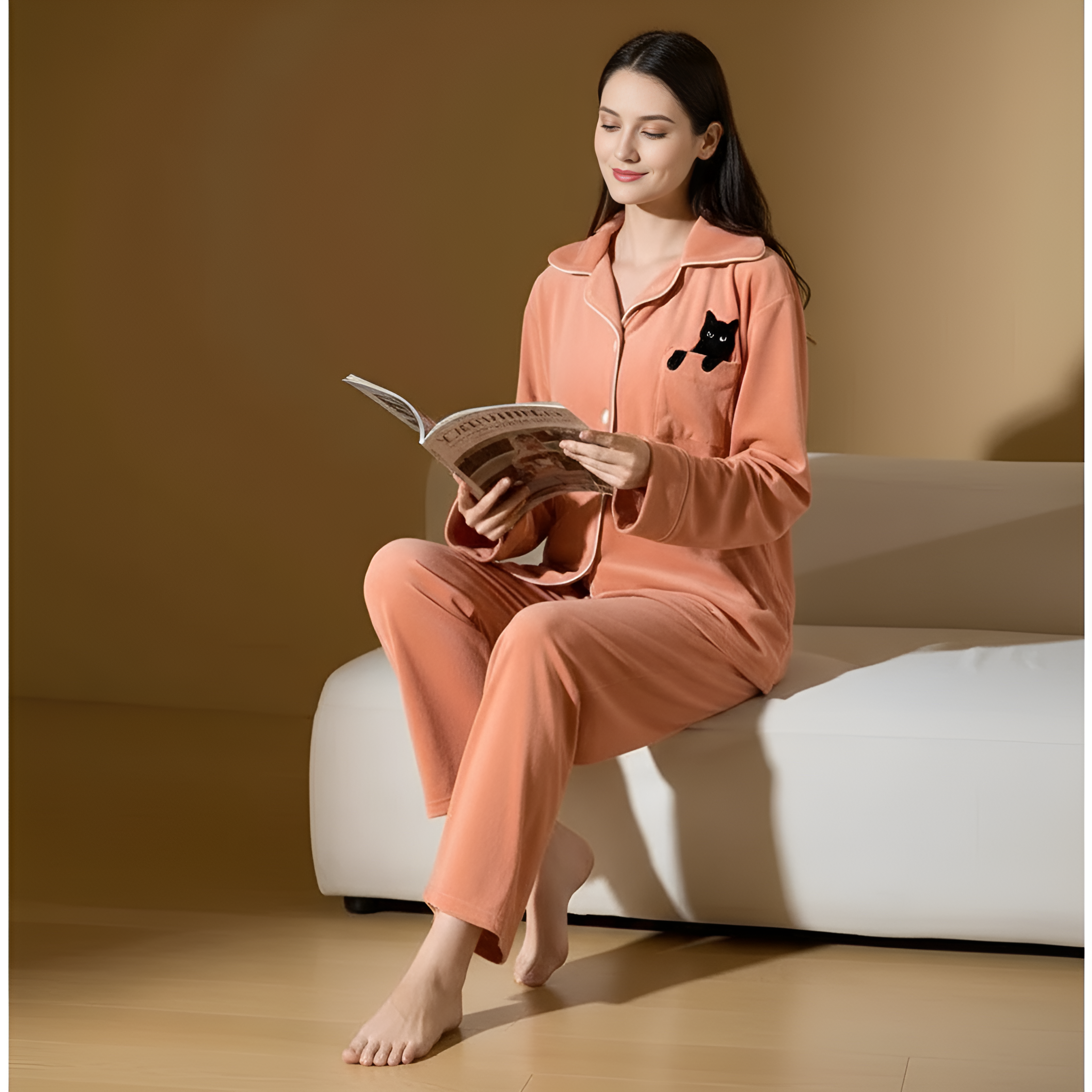 CozyHeart Flannel Pajama Set