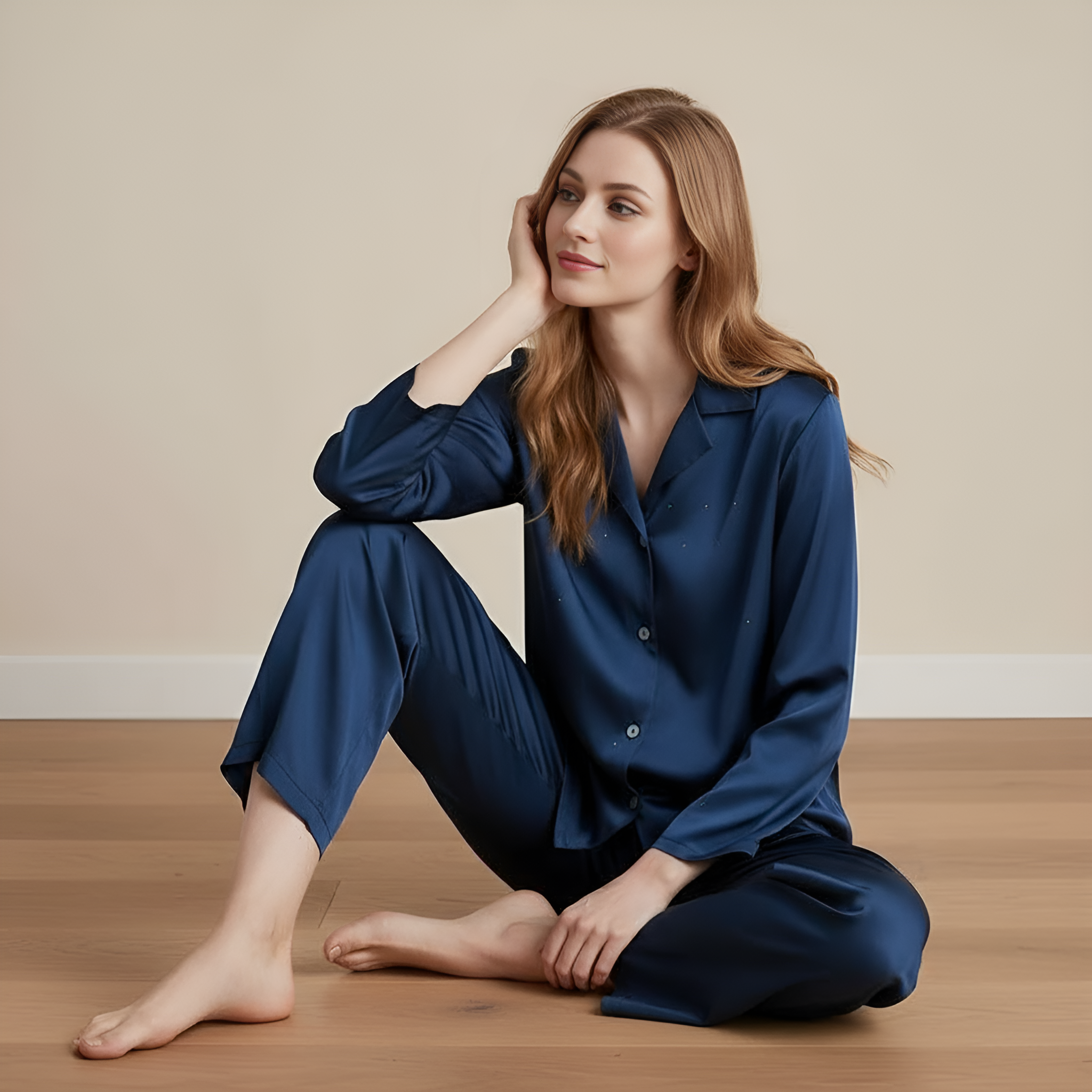 DiamondSilk Satin Pajama Set