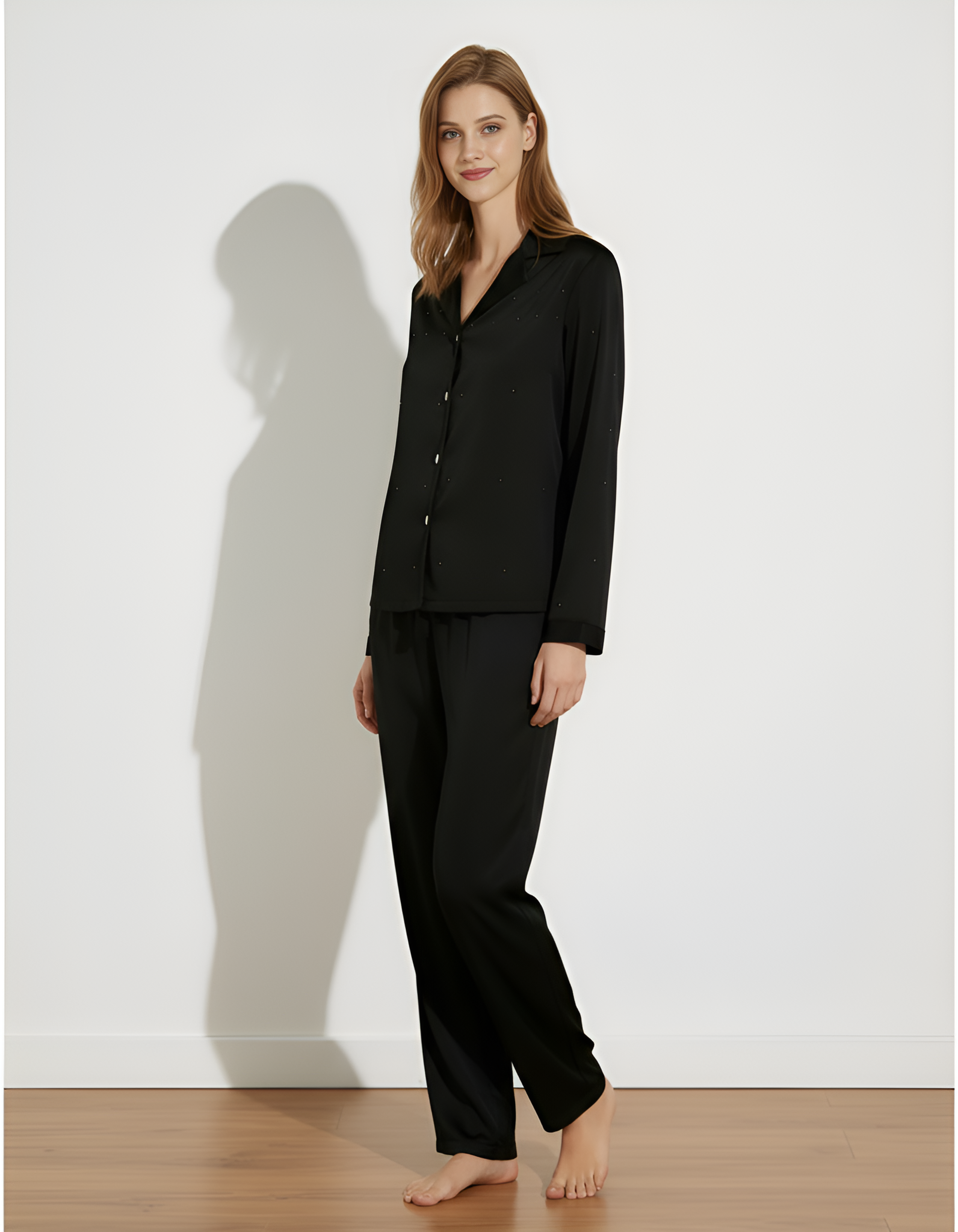 DiamondSilk Satin Pajama Set