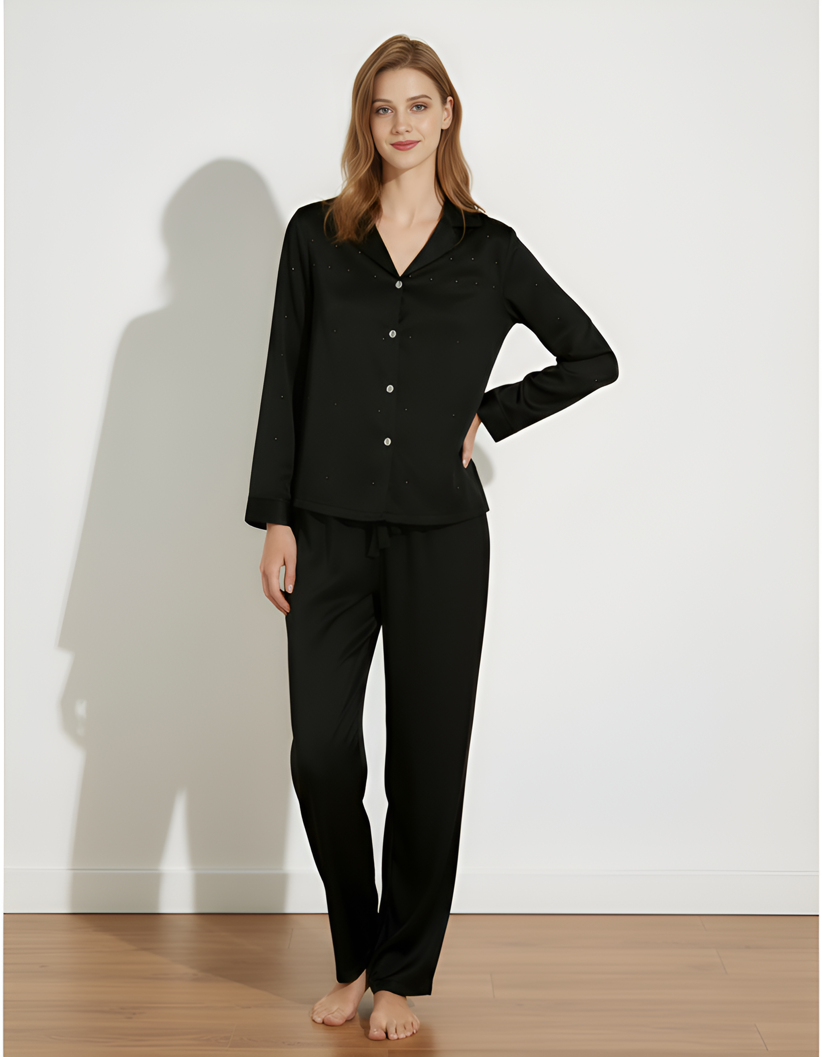DiamondSilk Satin Pajama Set
