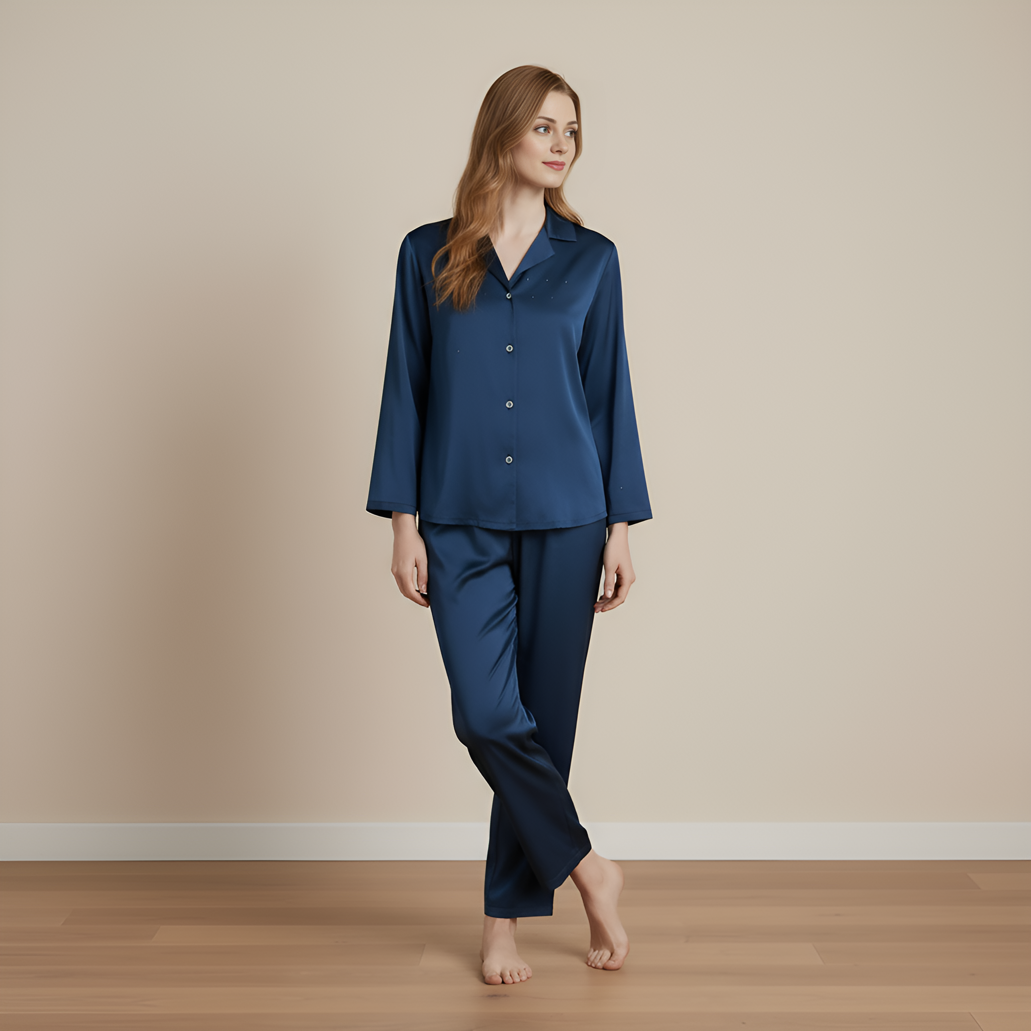 DiamondSilk Satin Pajama Set
